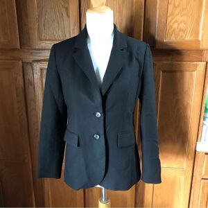 1901 Notched Collar Wool Blend 2-Button Front Blazer Jacket Size 6 Smart Office